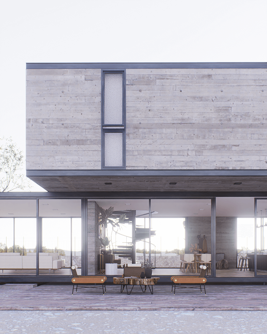 Diseñamos Arkham 1890, una residencia brutalista en Sonora: dos niveles, concreto, acero, madera y cristal. Una propuesta de nuestro estudio de arquitectura en Guadalajara.